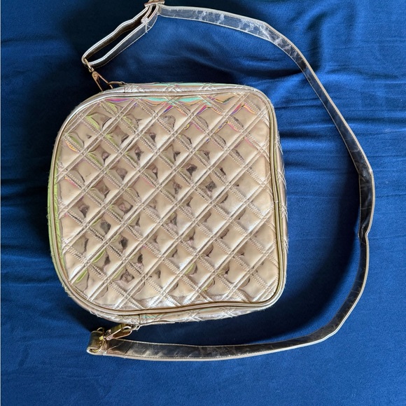 PurseN Quilted Metallic Crossbody - Silver - Picture 10 of 15